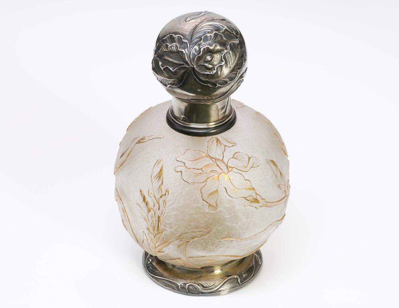 Art Nouveau French Silver Perfumer Bottle