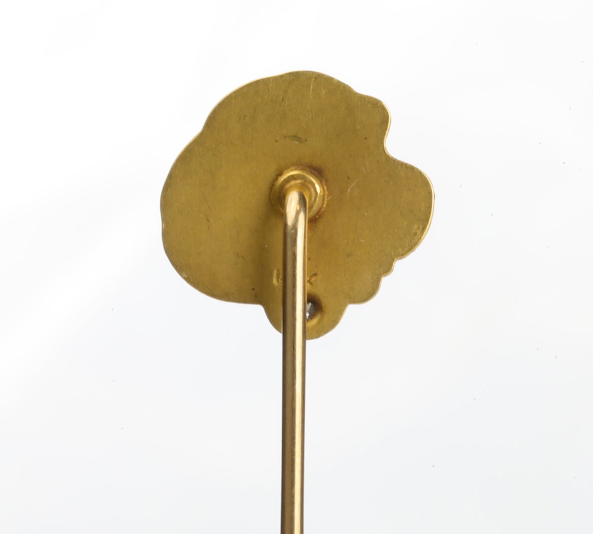 Art Nouveau Gold Diamond Lady Stick Pin
