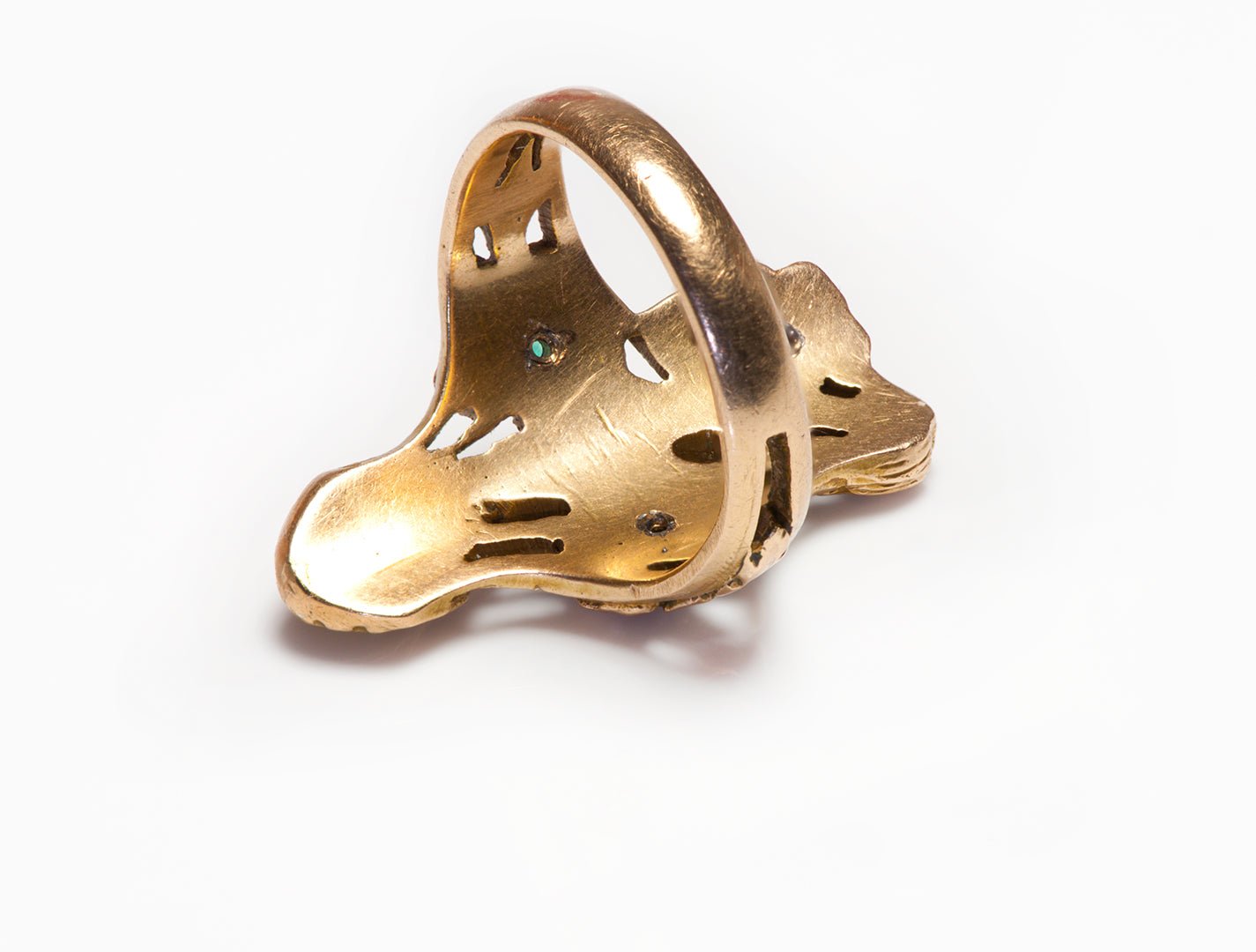 Art Nouveau Gold Lady Emerald Ring