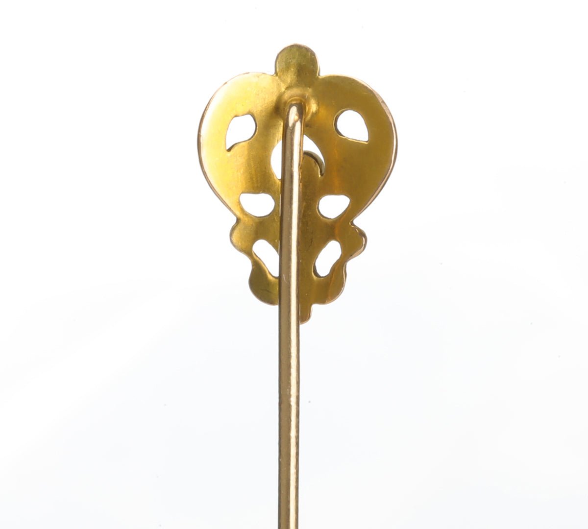 Art Nouveau Gold Pearl Stick Pin
