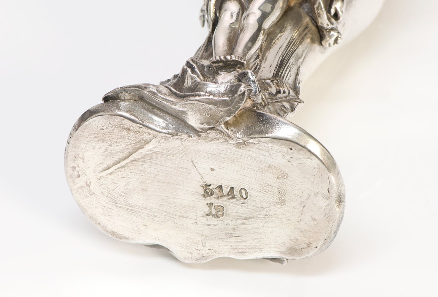 Art Nouveau Silver Overlay Figural Vase