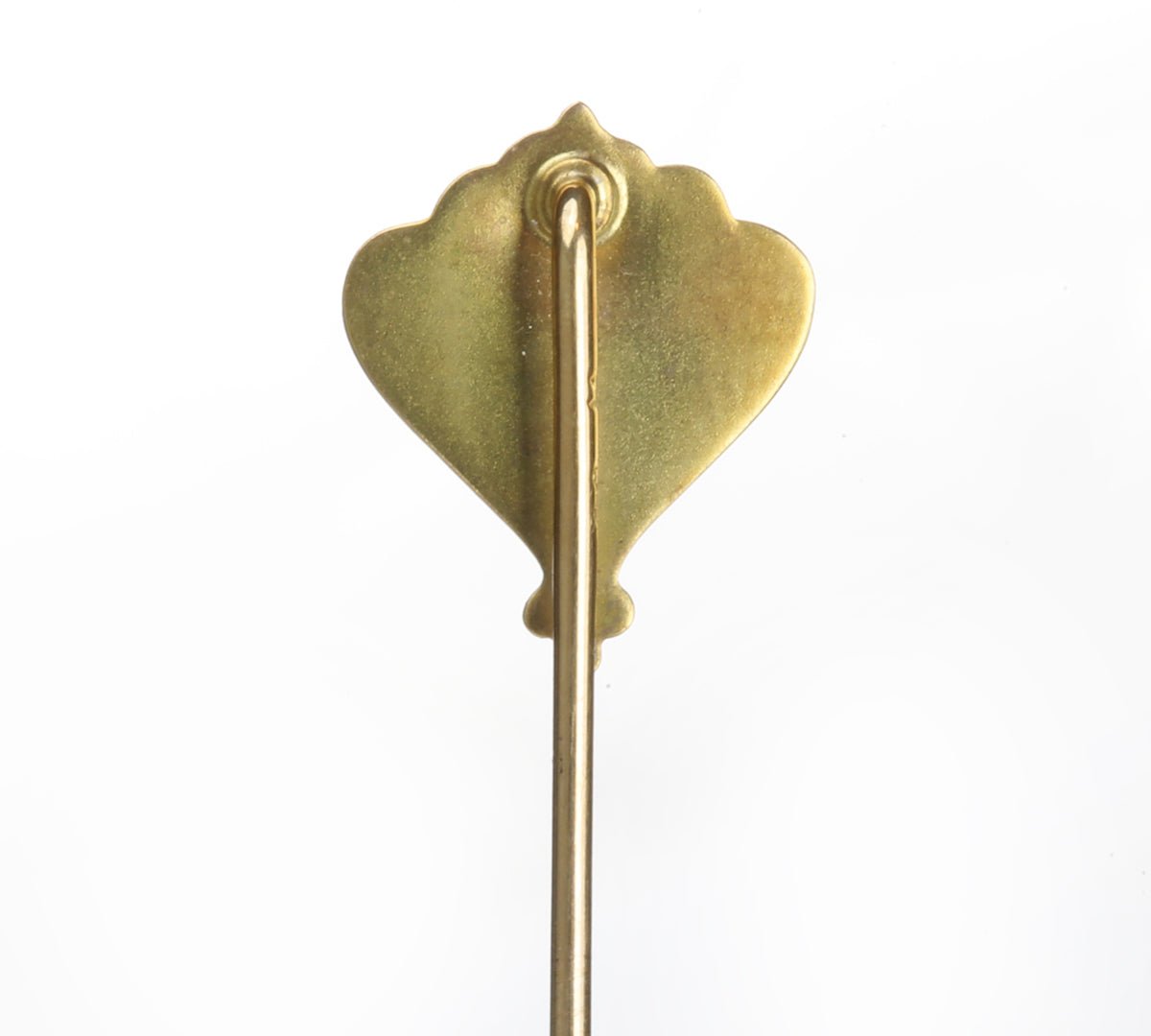 Art Nouveau Yellow Gold Garnet Stick Pin