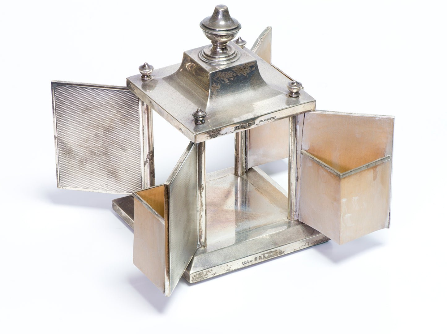 Asprey & Co. Vintage Sterling Silver Table Top Cigarette Box Holder
