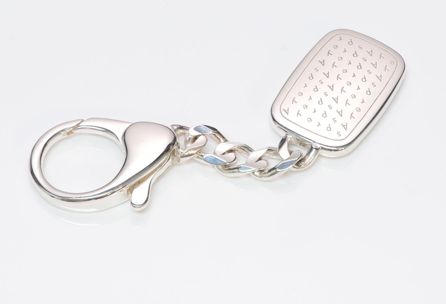 Asprey Sterling Silver Key Ring Chain
