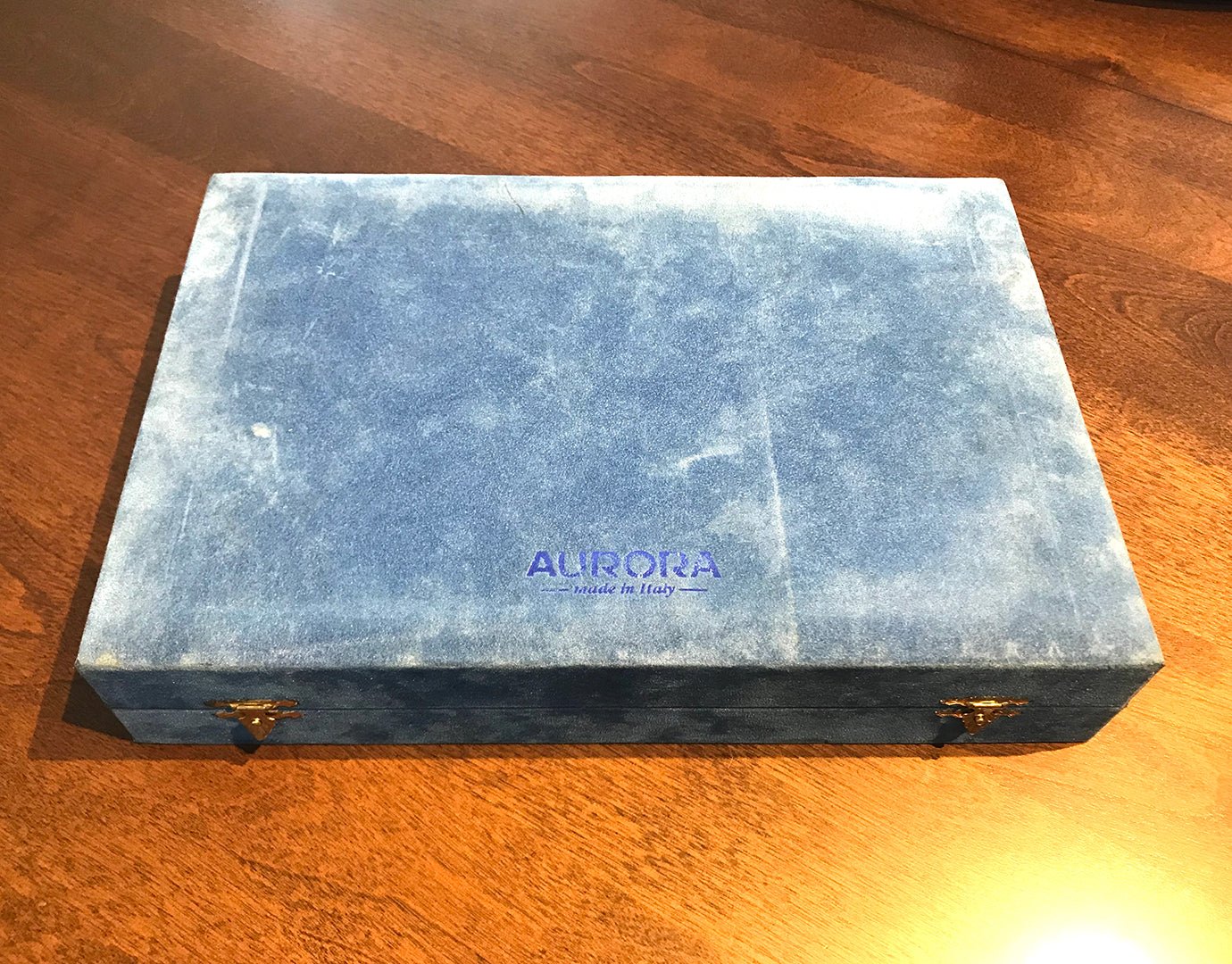 Aurora Optima Blue Auroloide Fountain Pen Ballpoint Pen Roller Pen Pencil Set