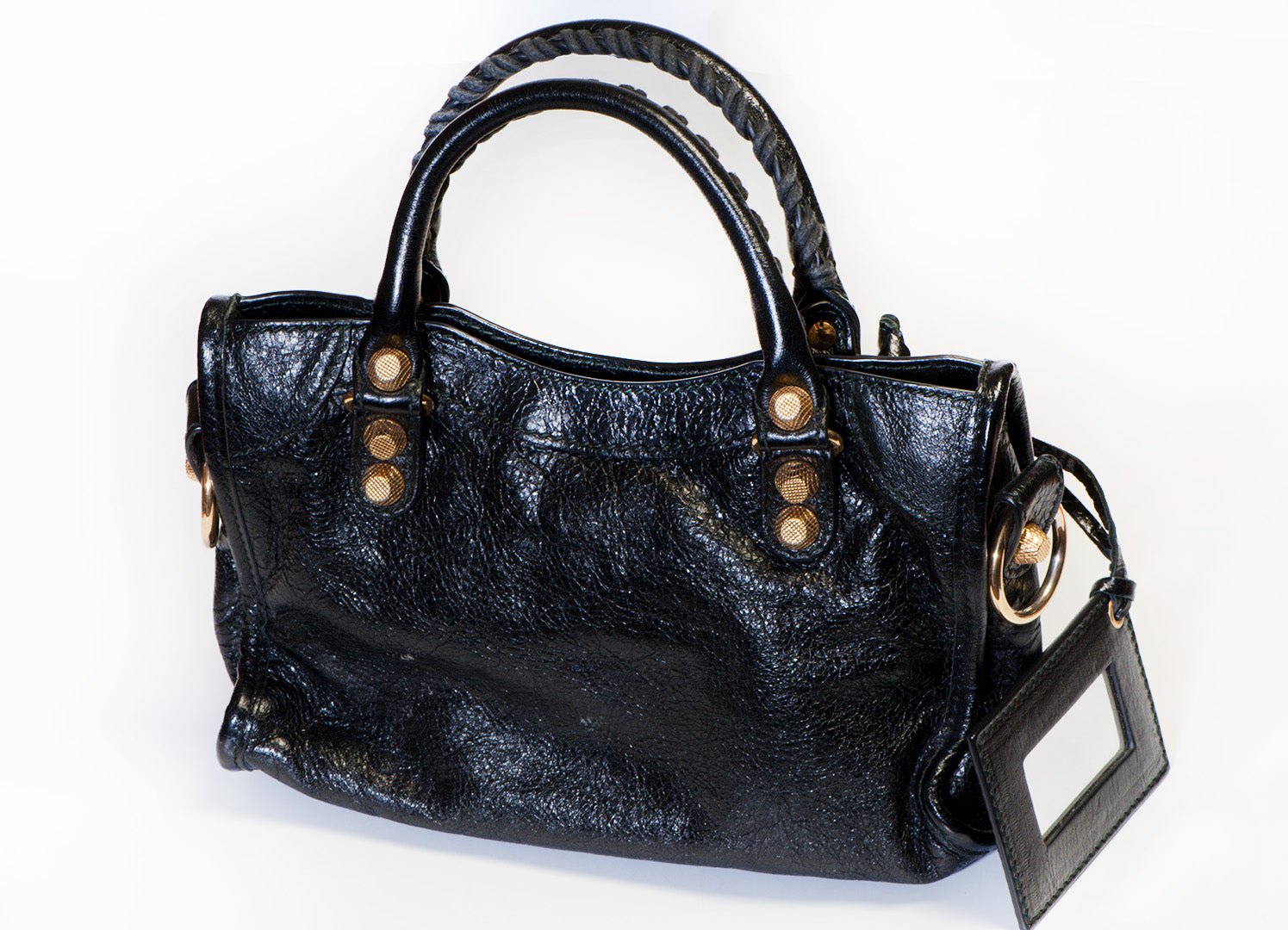 Balenciaga Black Leather Mini City Bag
