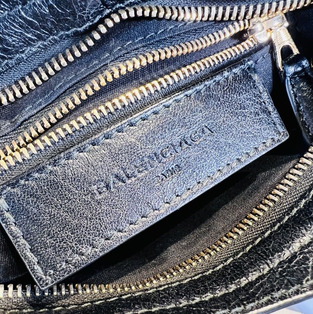Balenciaga Black Leather Mini City Bag