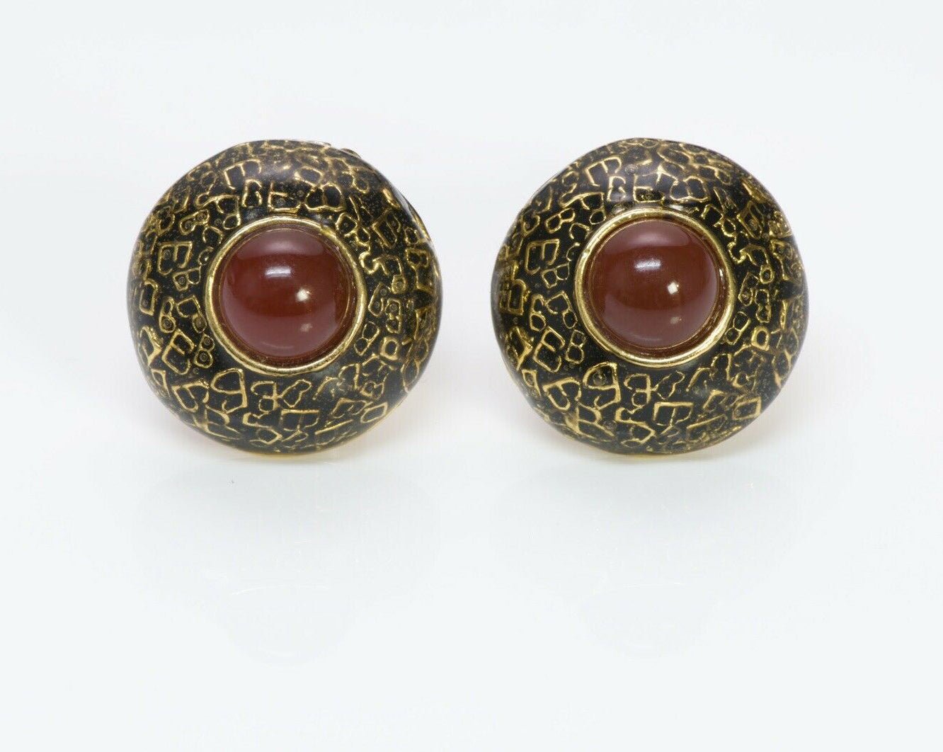 BALENCIAGA Maison Gripoix 1950’s Enamel Glass Earrings