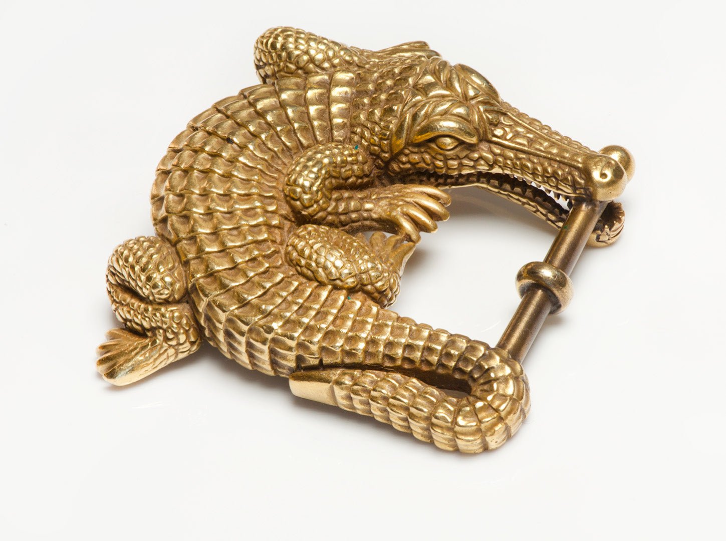 Barry Kieselstein-Cord 18K Gold Alligator Belt Buckle