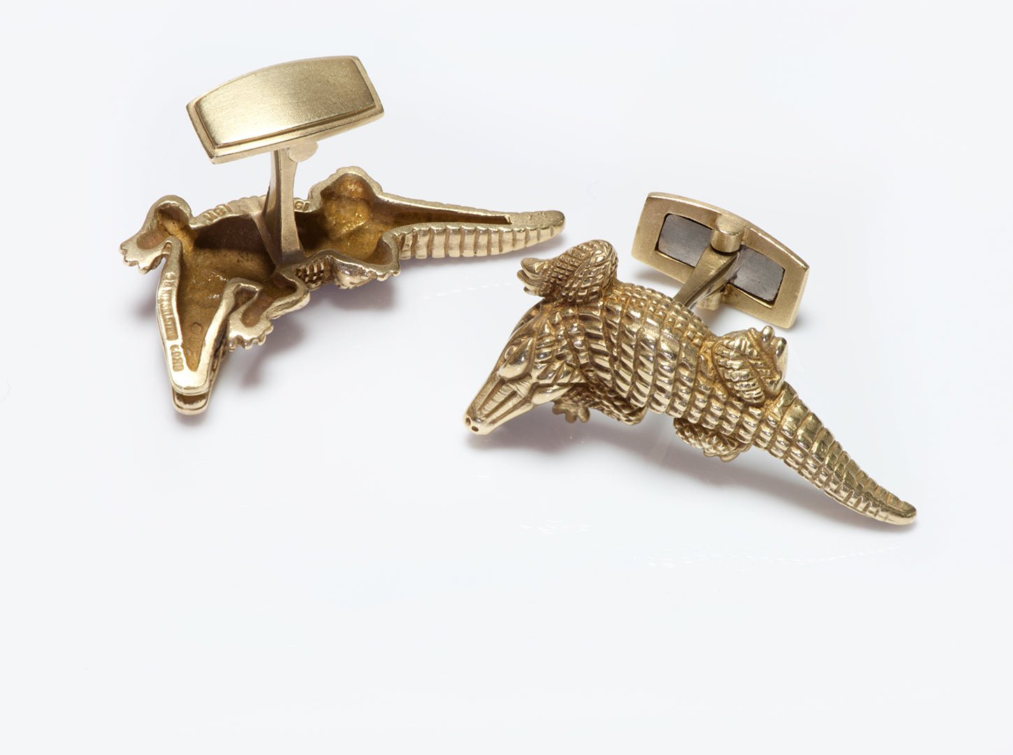 Barry Kieselstein-Cord 18K Gold Alligator Cufflinks