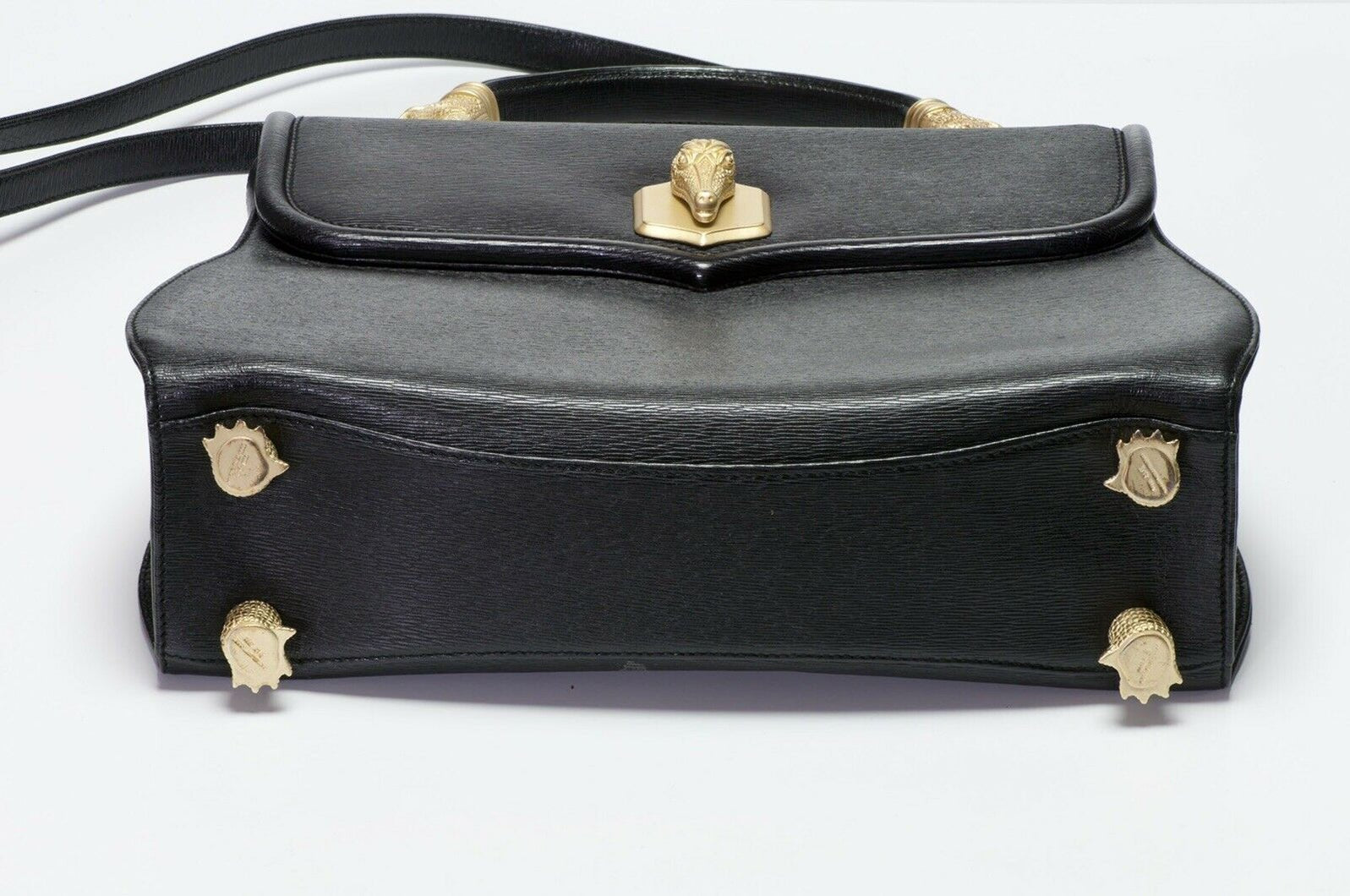 Barry Kieselstein-Cord 1990 Trophy Black Leather Alligator Bag