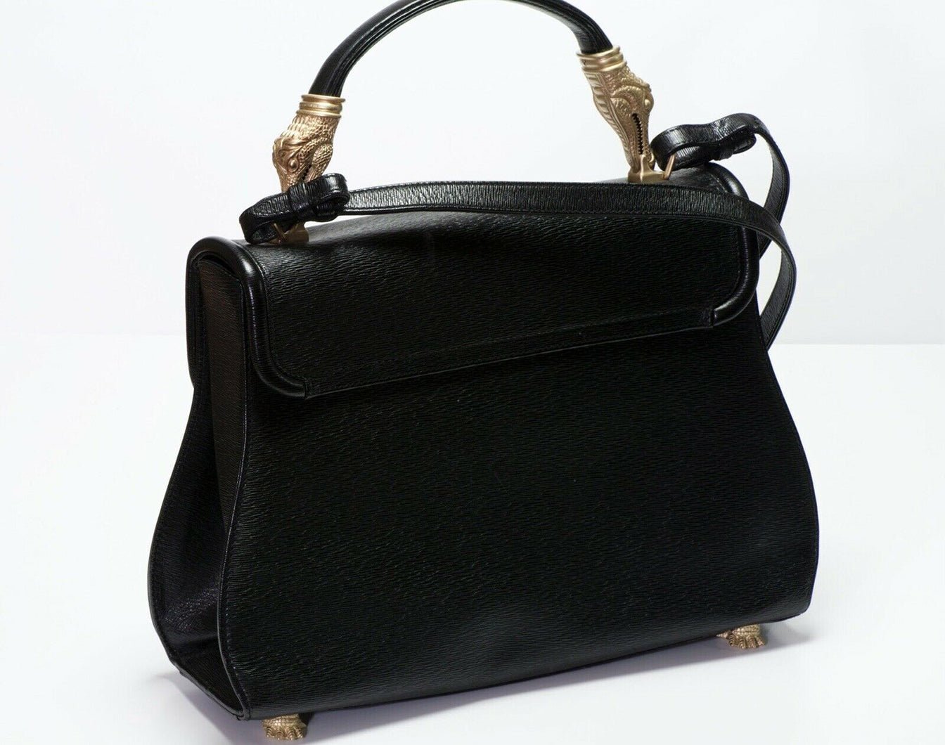 Barry Kieselstein-Cord 1990 Trophy Black Leather Alligator Bag