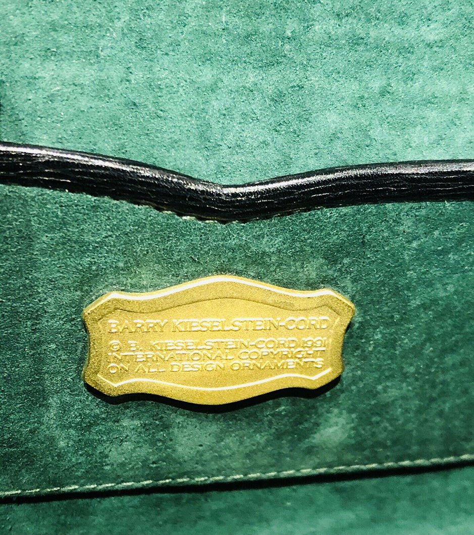 Barry Kieselstein-Cord 1990 Trophy Black Leather Alligator Bag