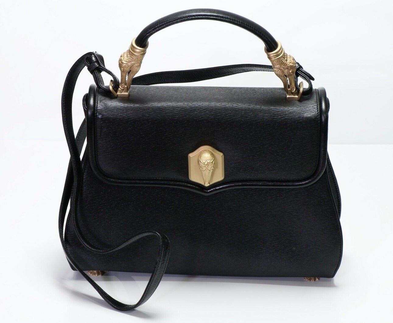Barry Kieselstein-Cord 1990 Trophy Black Leather Alligator Bag