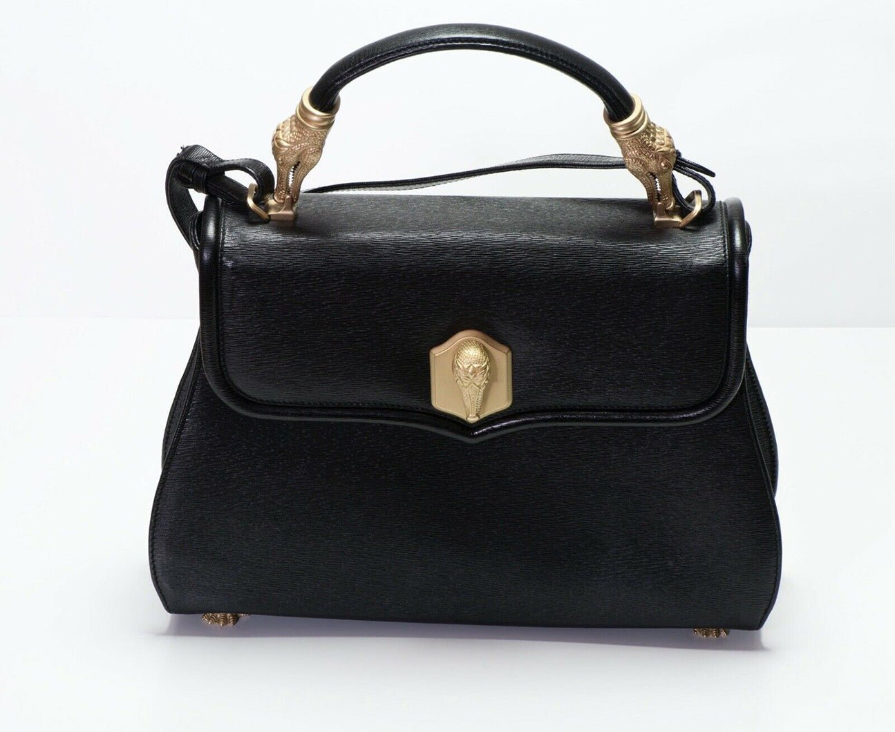 Barry Kieselstein-Cord 1990 Trophy Black Leather Alligator Bag