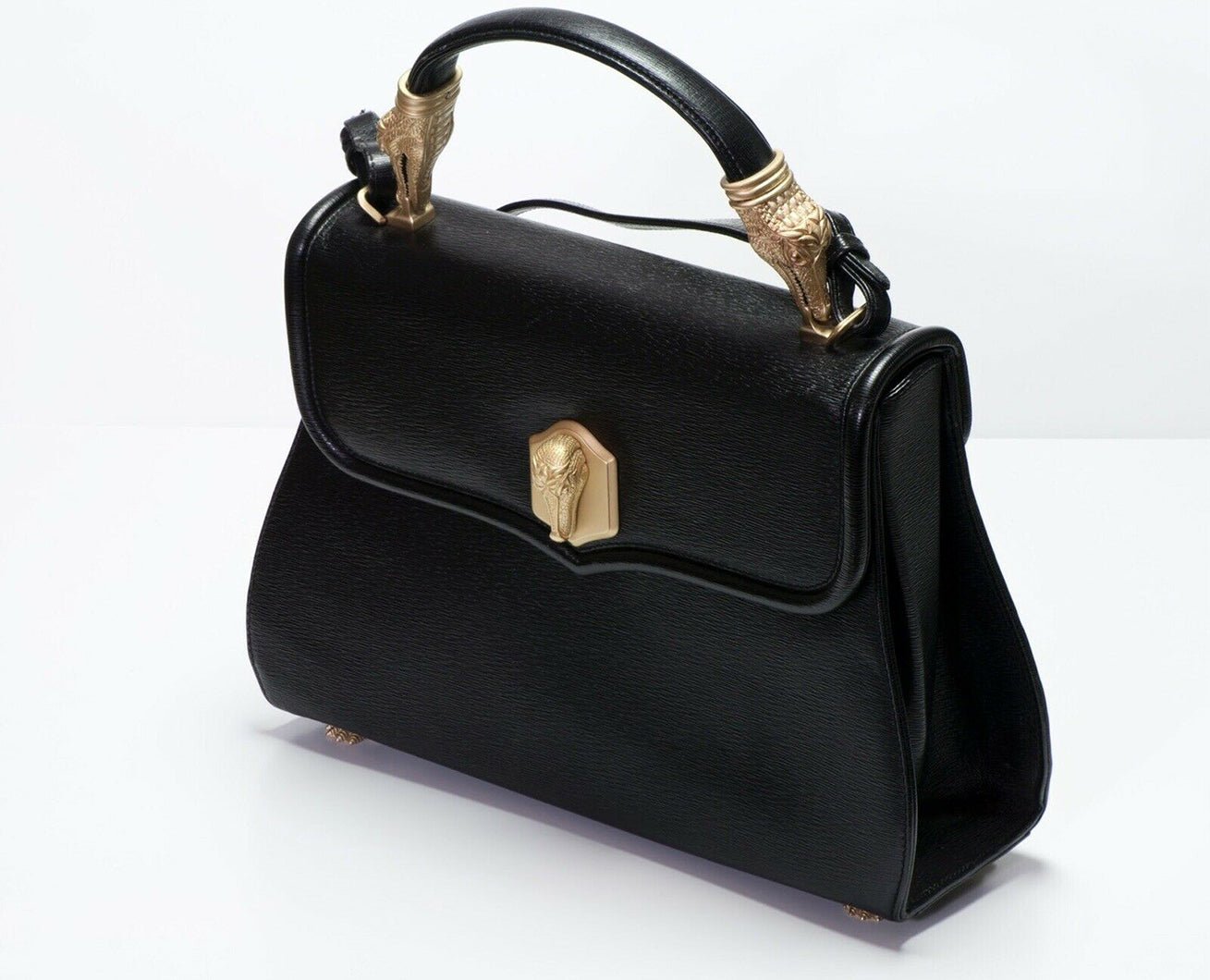 Barry Kieselstein-Cord 1990 Trophy Black Leather Alligator Bag