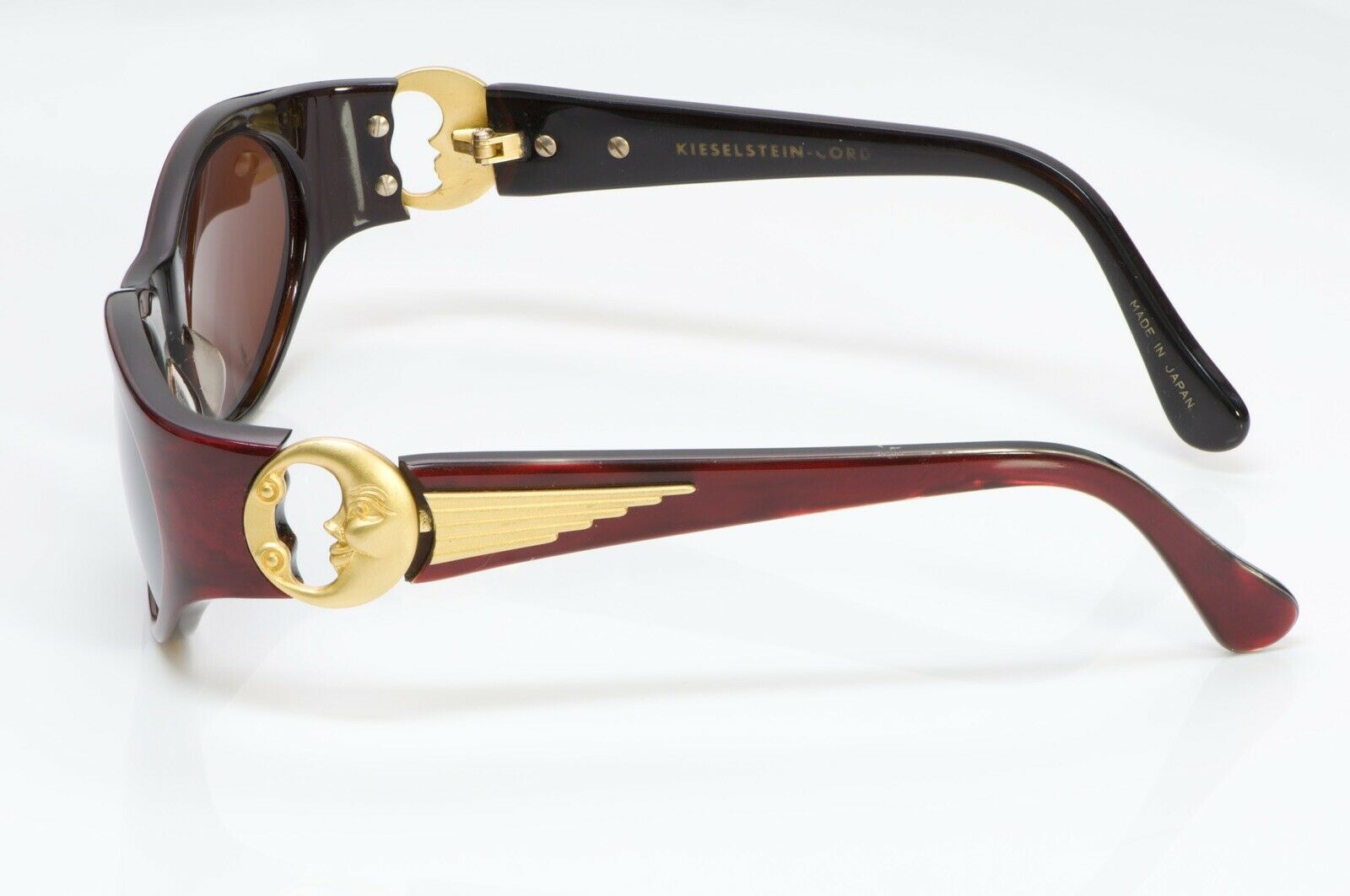 Barry Kieselstein Cord Burgundy Red Moon Crescent Women’s Sunglasses