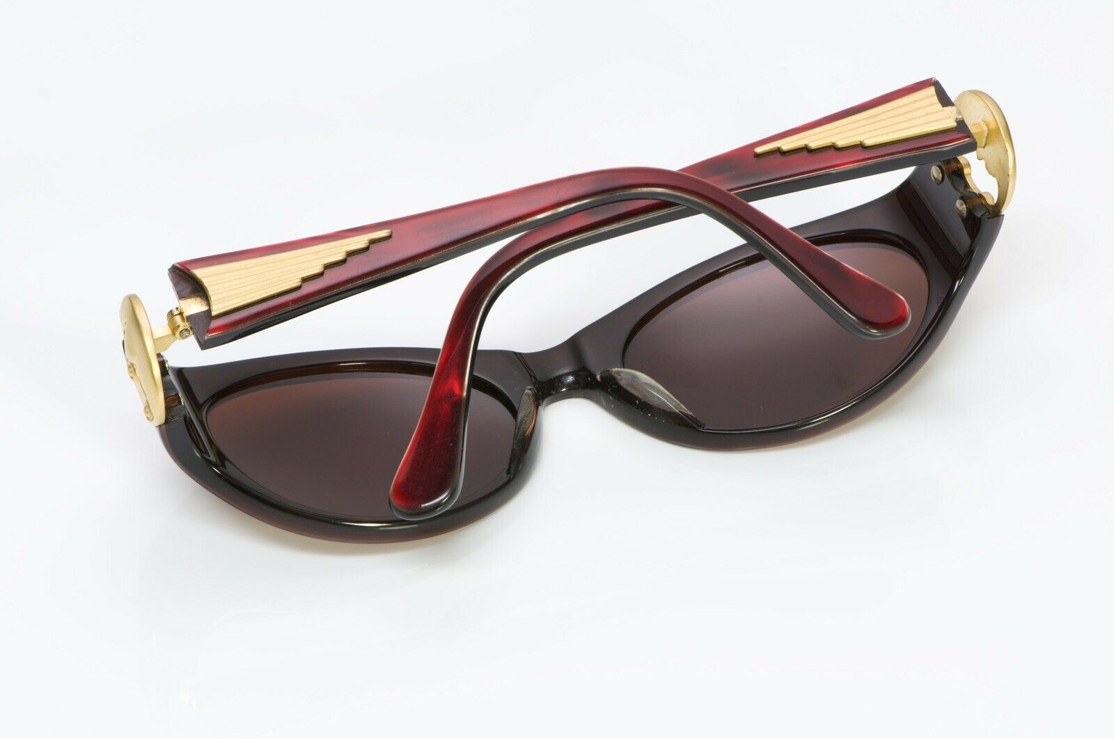Barry Kieselstein Cord Burgundy Red Moon Crescent Women’s Sunglasses