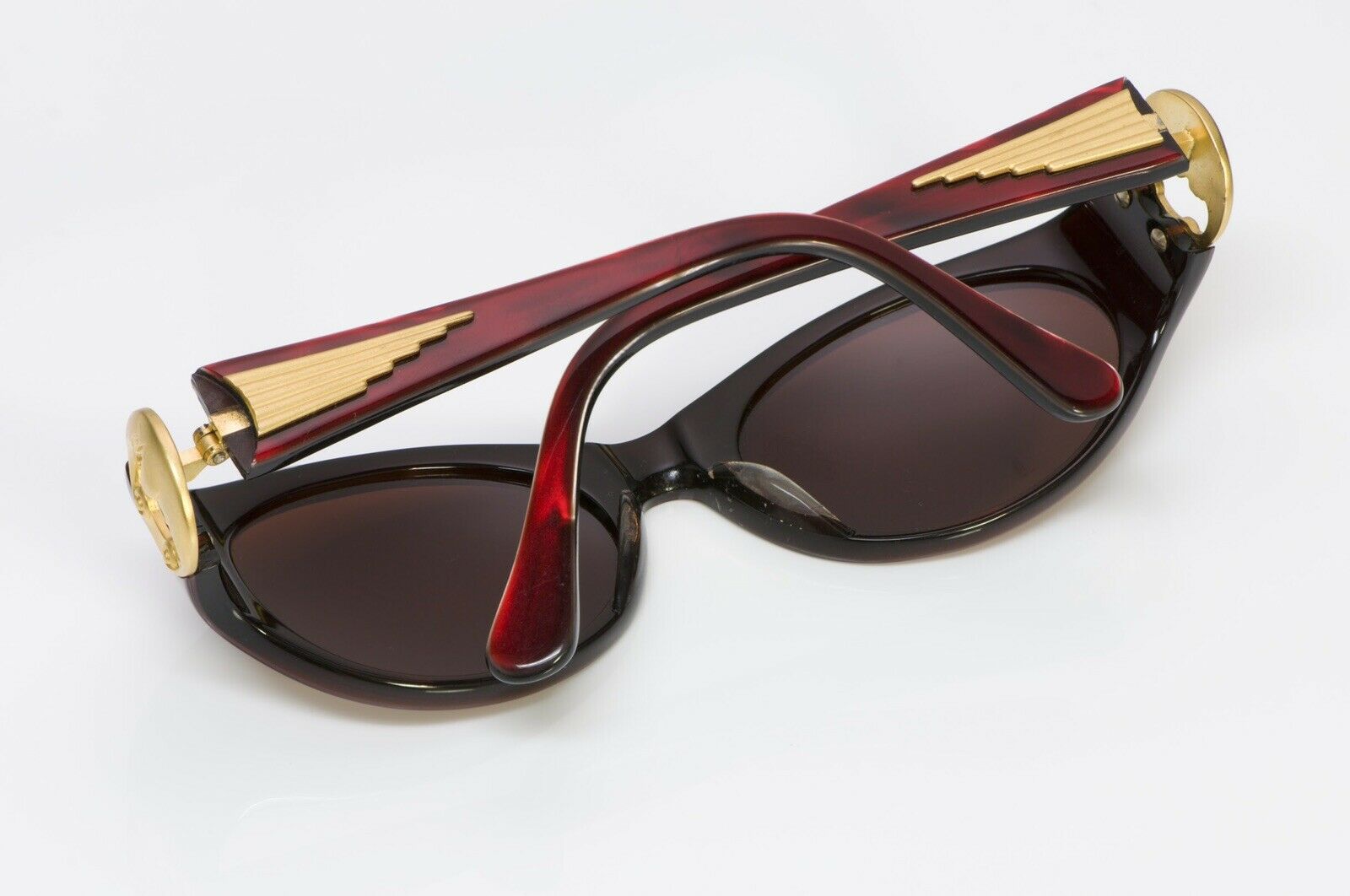 Barry Kieselstein Cord Burgundy Red Moon Crescent Women’s Sunglasses