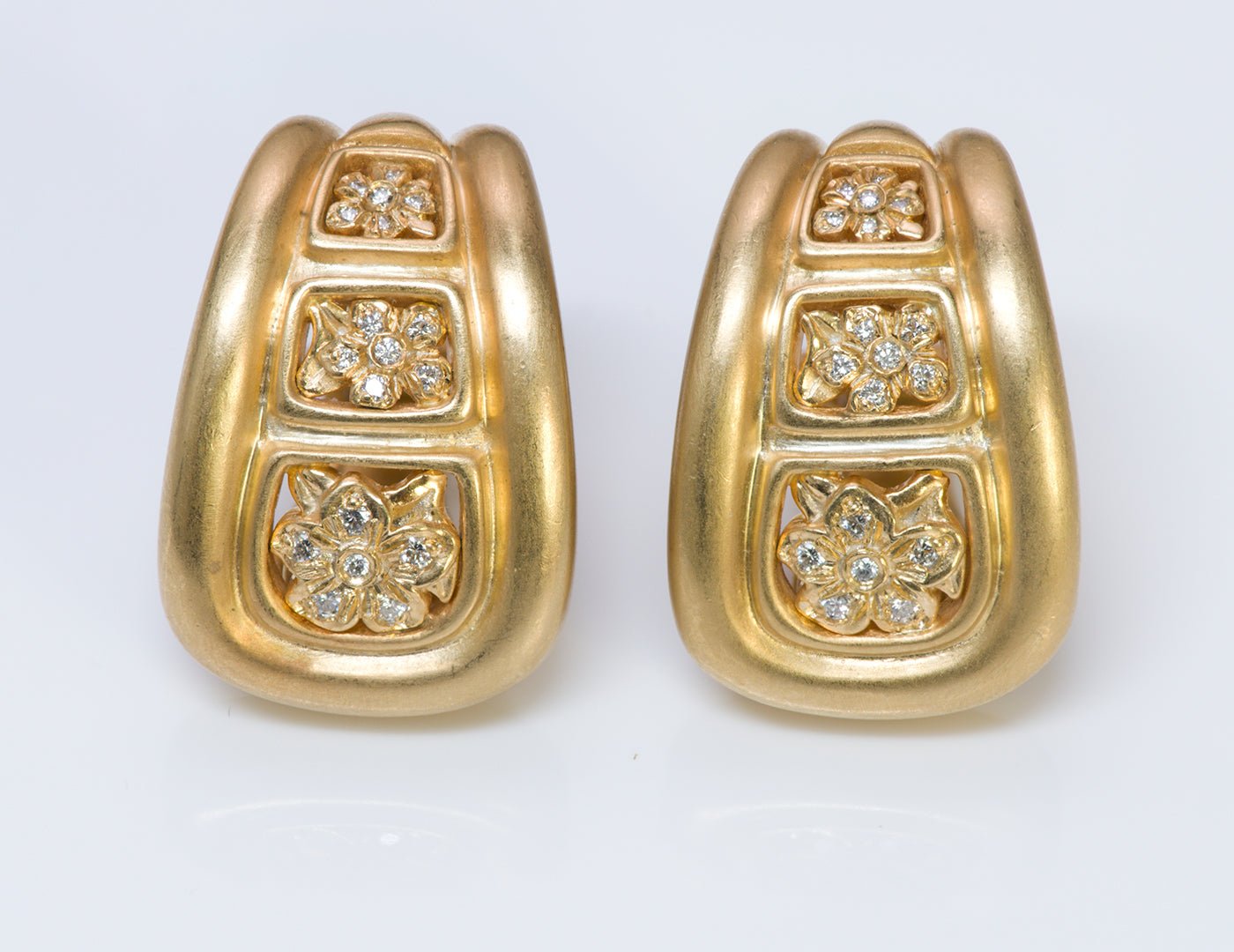 Barry Kieselstein-Cord Platinum Diamond Earrings