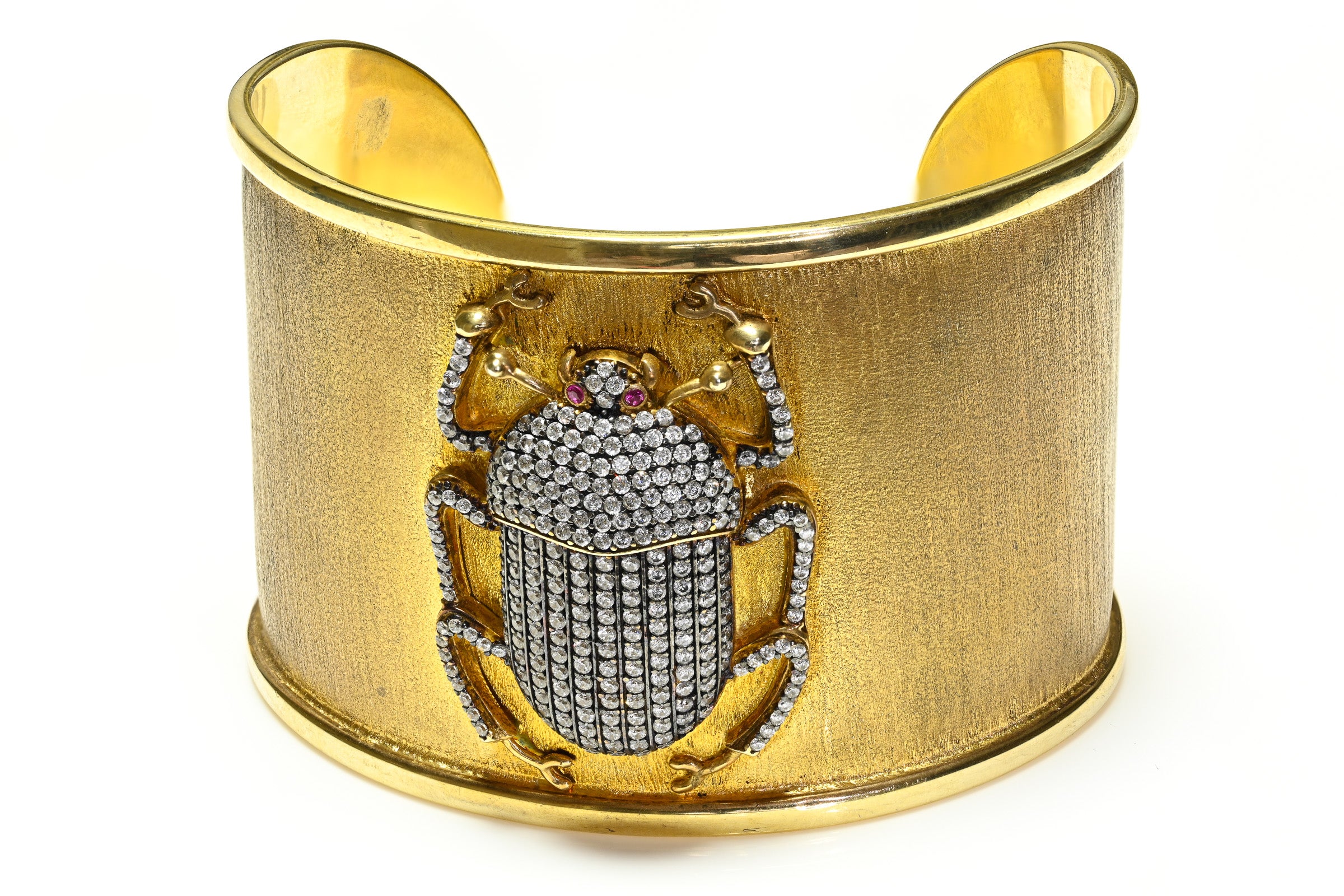 Begum Khan Pharaoh Scarab Cuff Bracelet