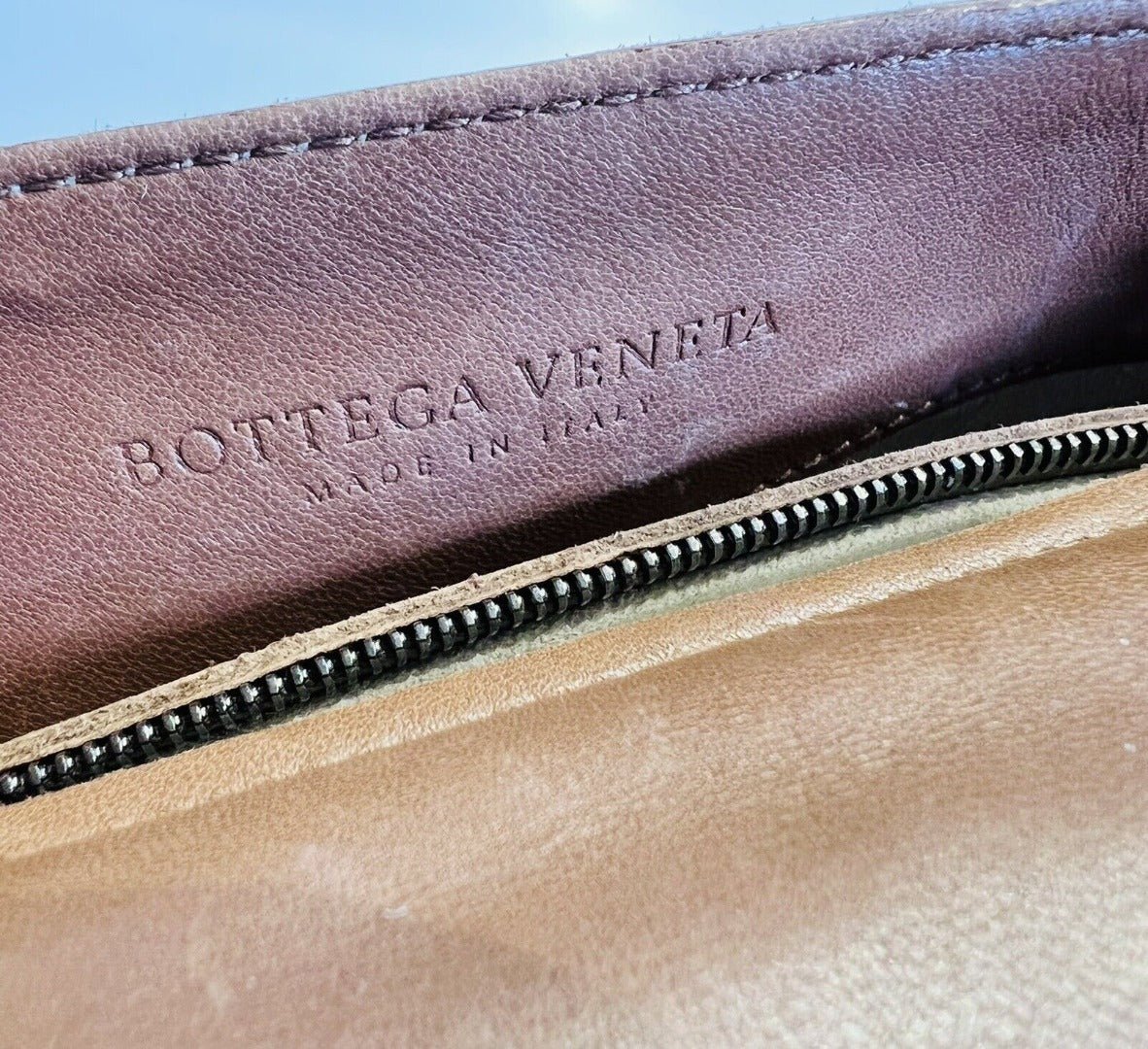 Bottega Veneta Brown Lizard Flap Clutch Bag
