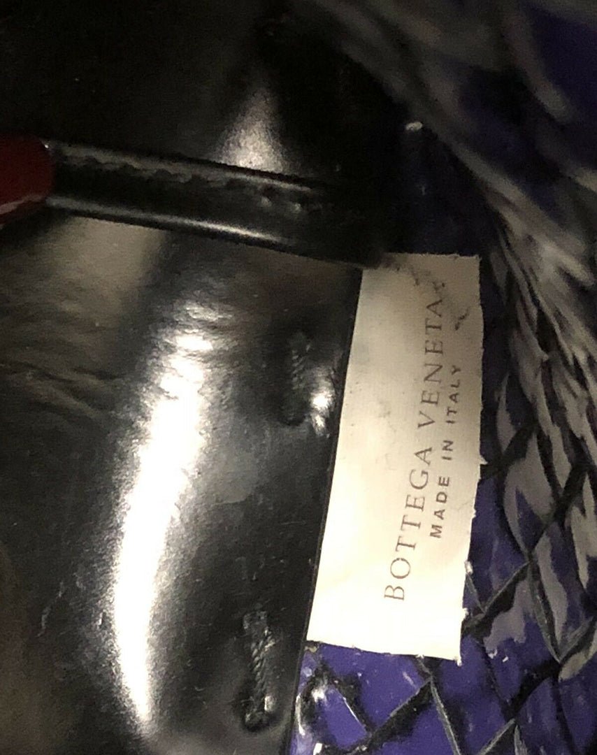 BOTTEGA VENETA CABAT 259/500 Large Purple Intrecciato Patent Leather Tote Bag