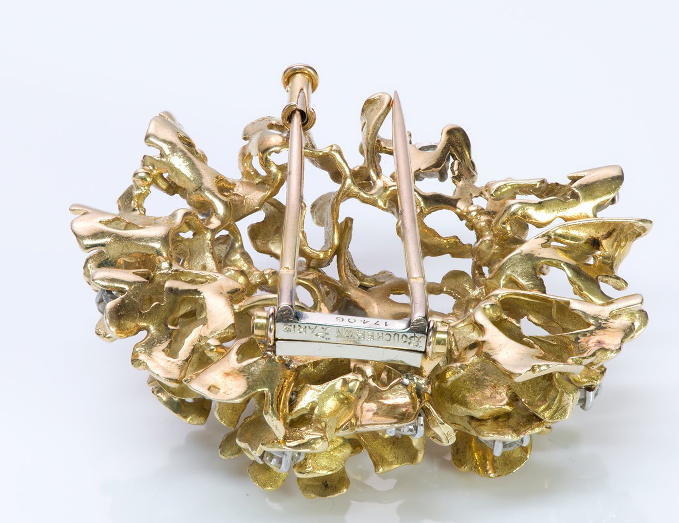 Boucheron Paris 18K Gold Diamond Brooch