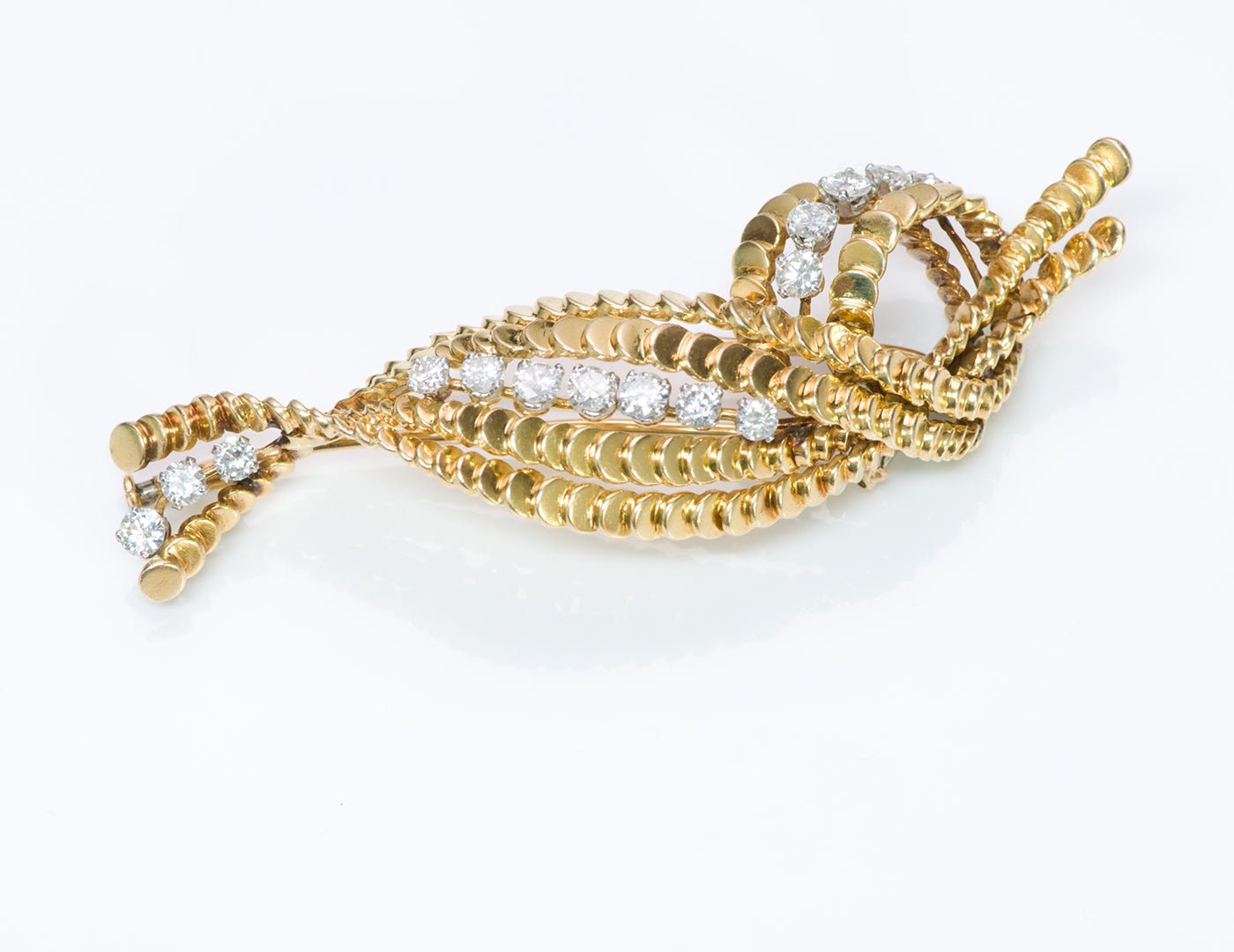 Boucheron Paris Diamond 18K Gold Brooch Pin