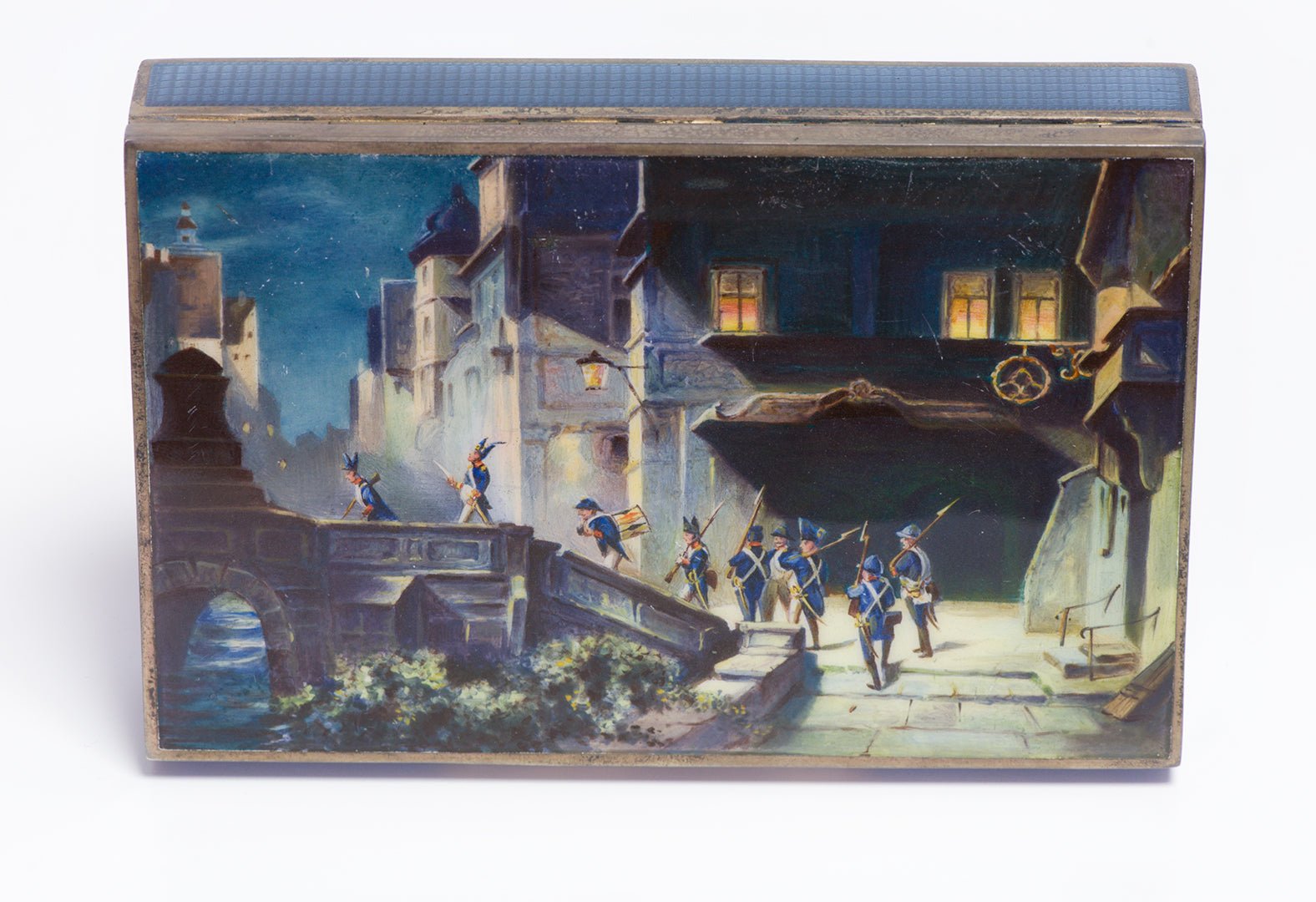 Bruder Frank For Abercrombie & Fitch Antique Austrian Sterling Enamel Box