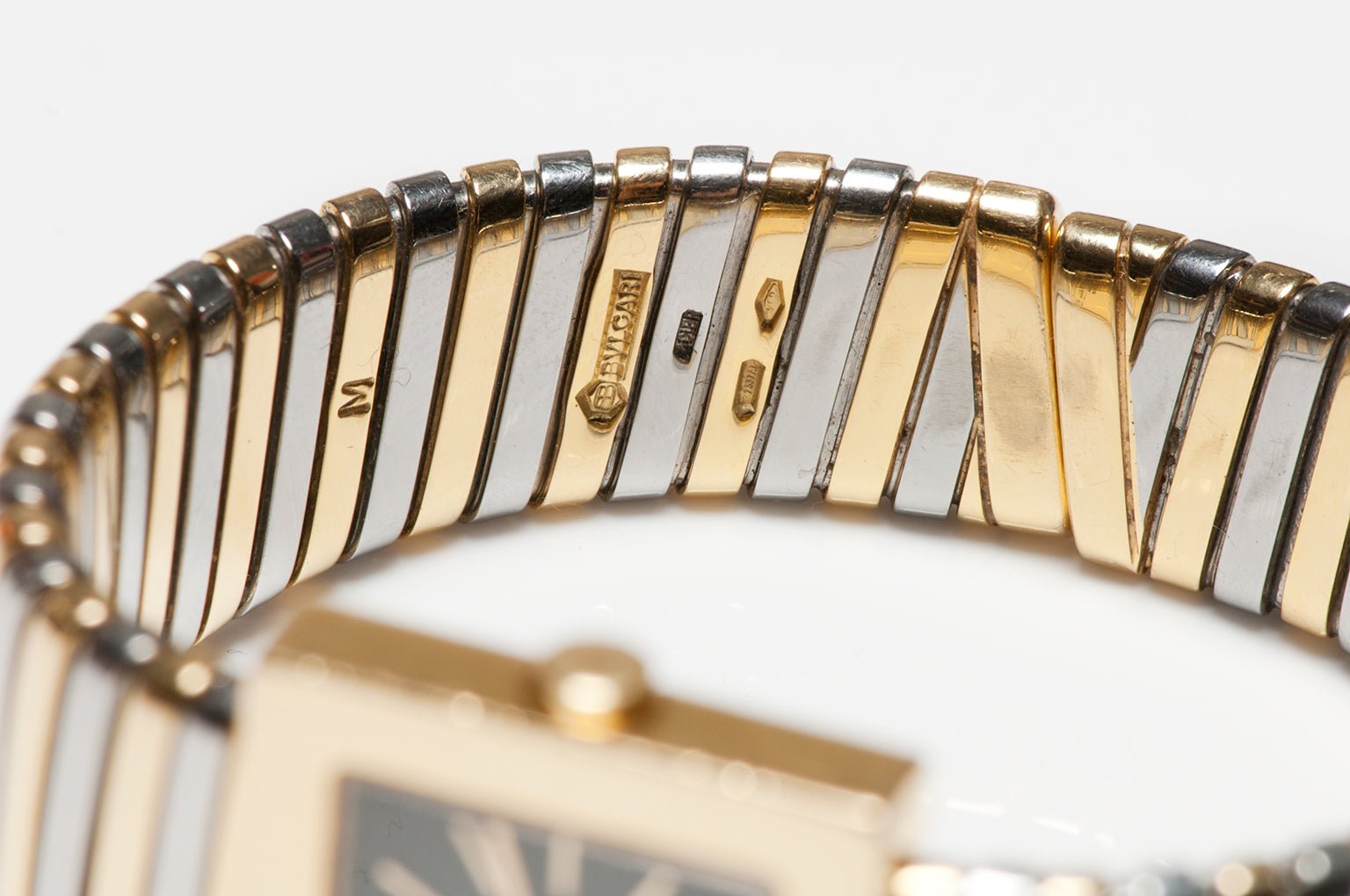 Bulgari 18K Gold & Steel Tubogas Quadrato Watch