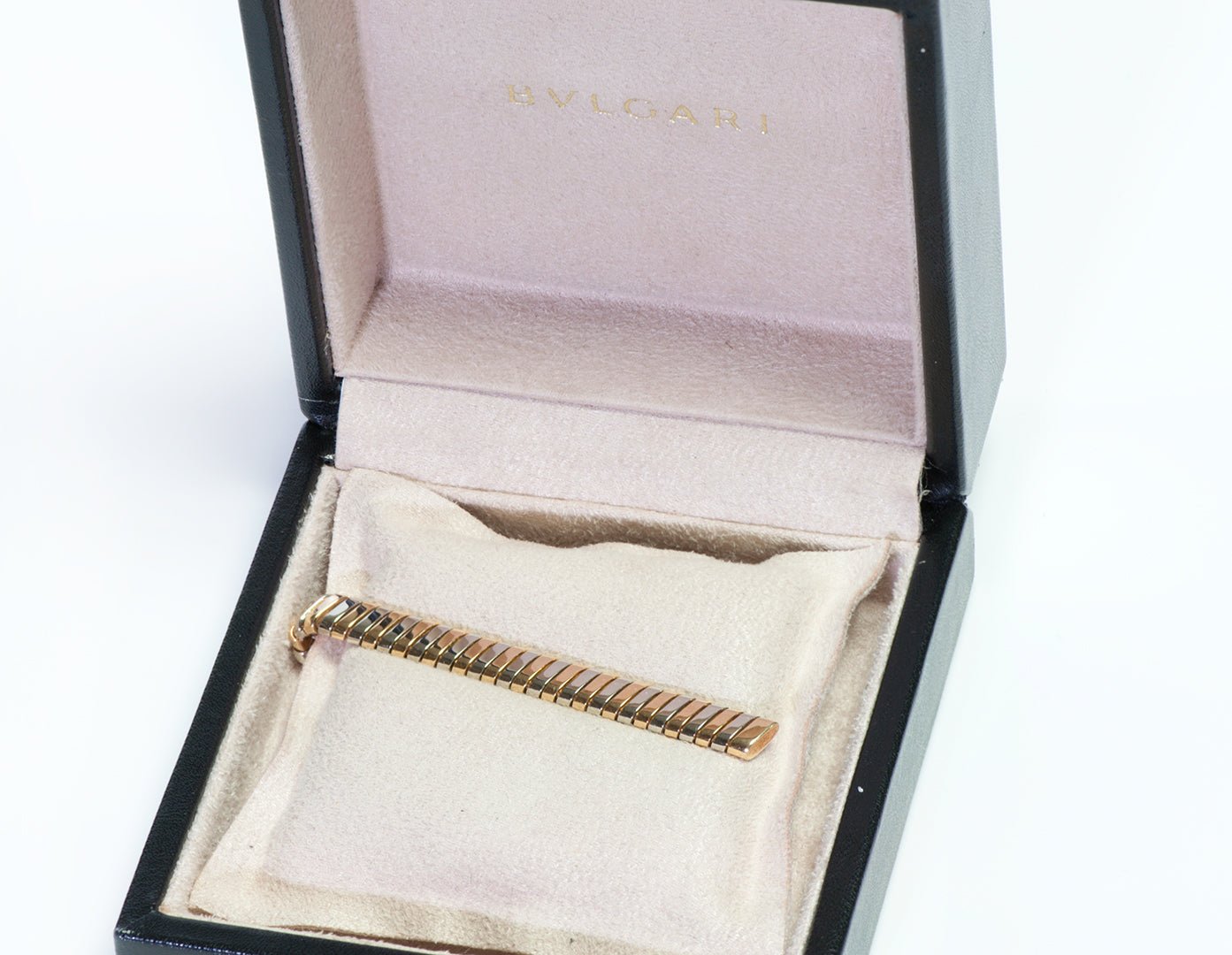 Bulgari 18K Gold Tubogas Tie Bar