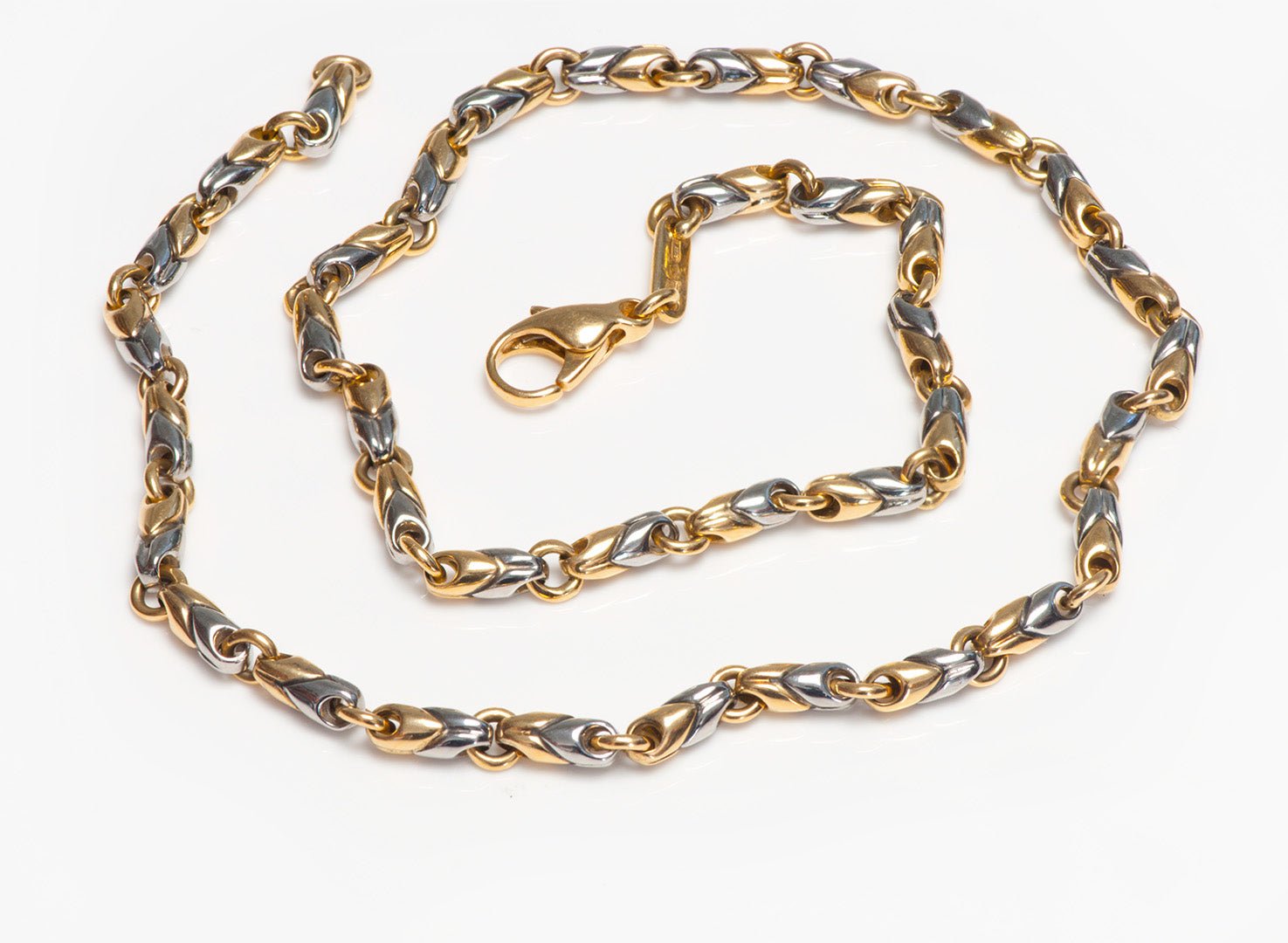 Bulgari Doppio Steel Gold Chain Necklace