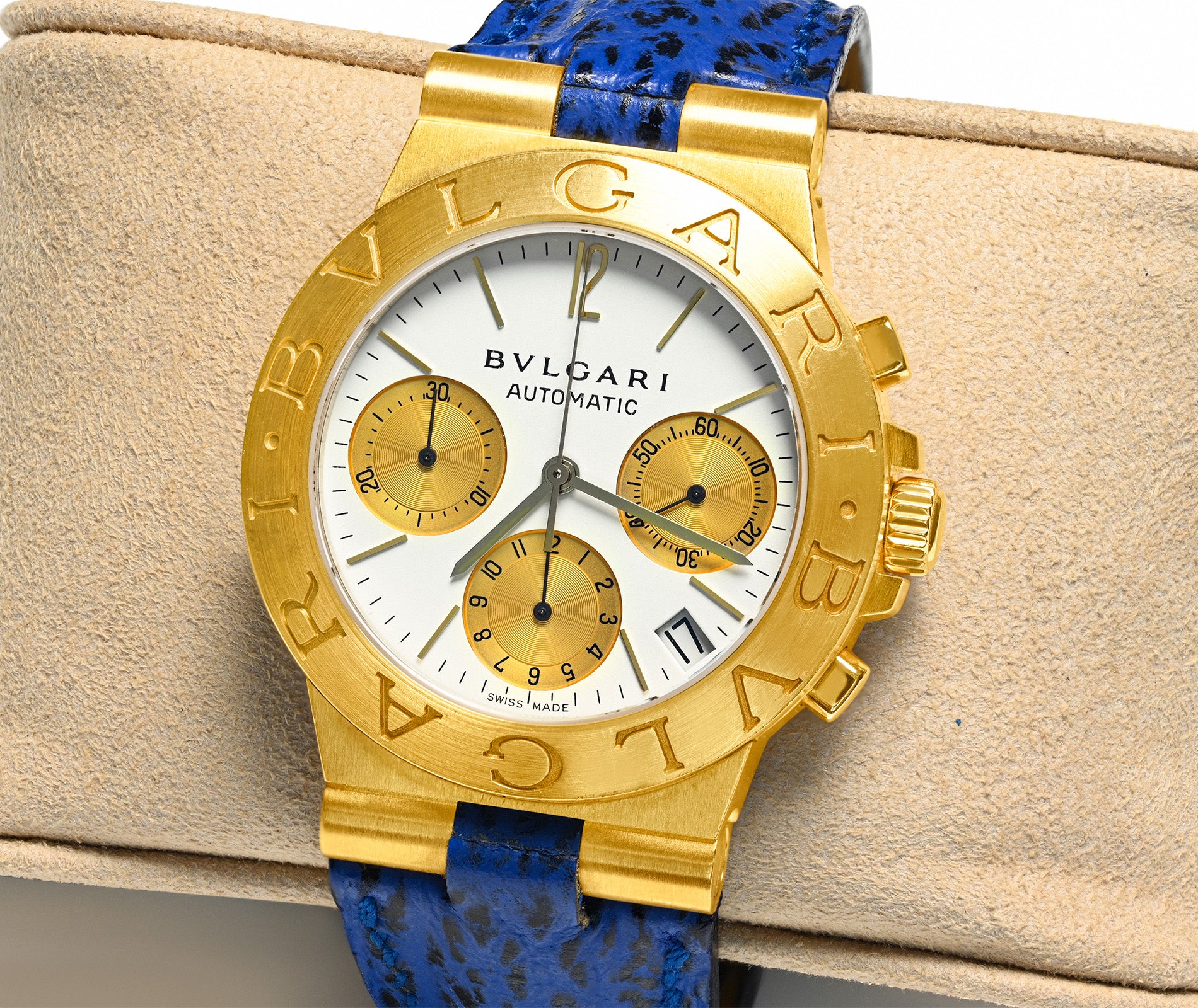 Bulgari 18K Gold Diagono Automatic Chronograph Men's Watch