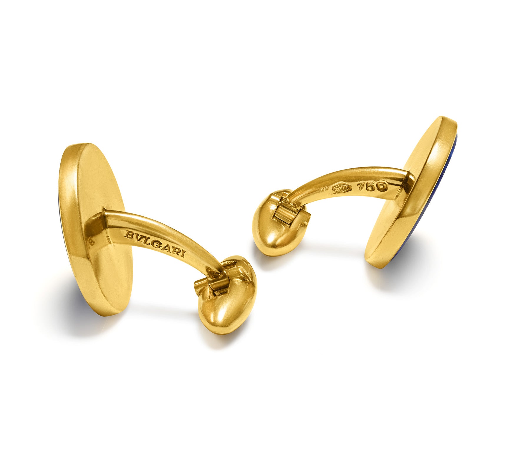 Bvlgari Lapis Lazuli 18K Yellow Gold Cufflinks