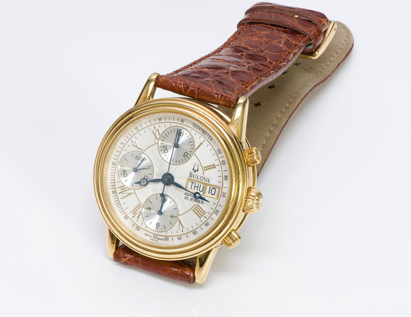 Bulova 18K Gold Chronograph Automatic Watch 60C00