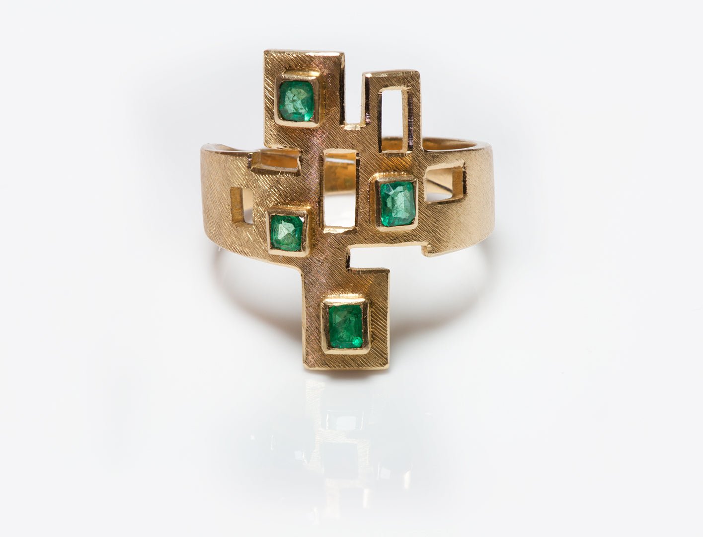 Burle Marx 18 Karat Gold Emerald Ring
