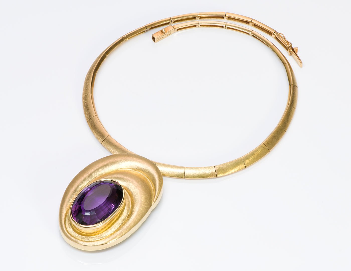 Burle Marx 18K Gold Aquamarine Amethyst Necklace Brooch Ring