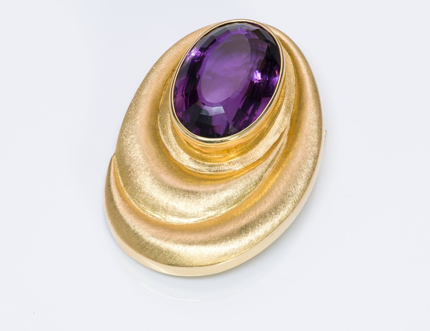 Burle Marx 18K Gold Aquamarine Amethyst Necklace Brooch Ring
