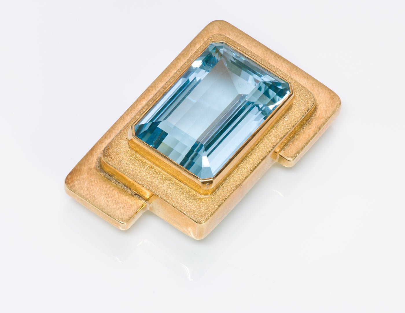 Burle Marx 18K Gold Aquamarine Amethyst Necklace Brooch Ring