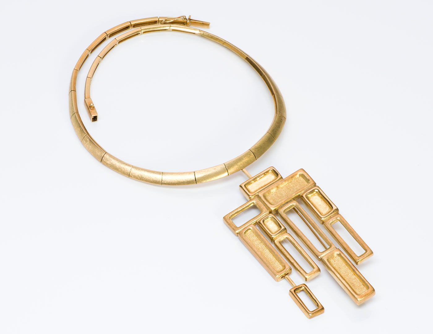 Burle Marx 18K Gold Aquamarine Amethyst Necklace Brooch Ring
