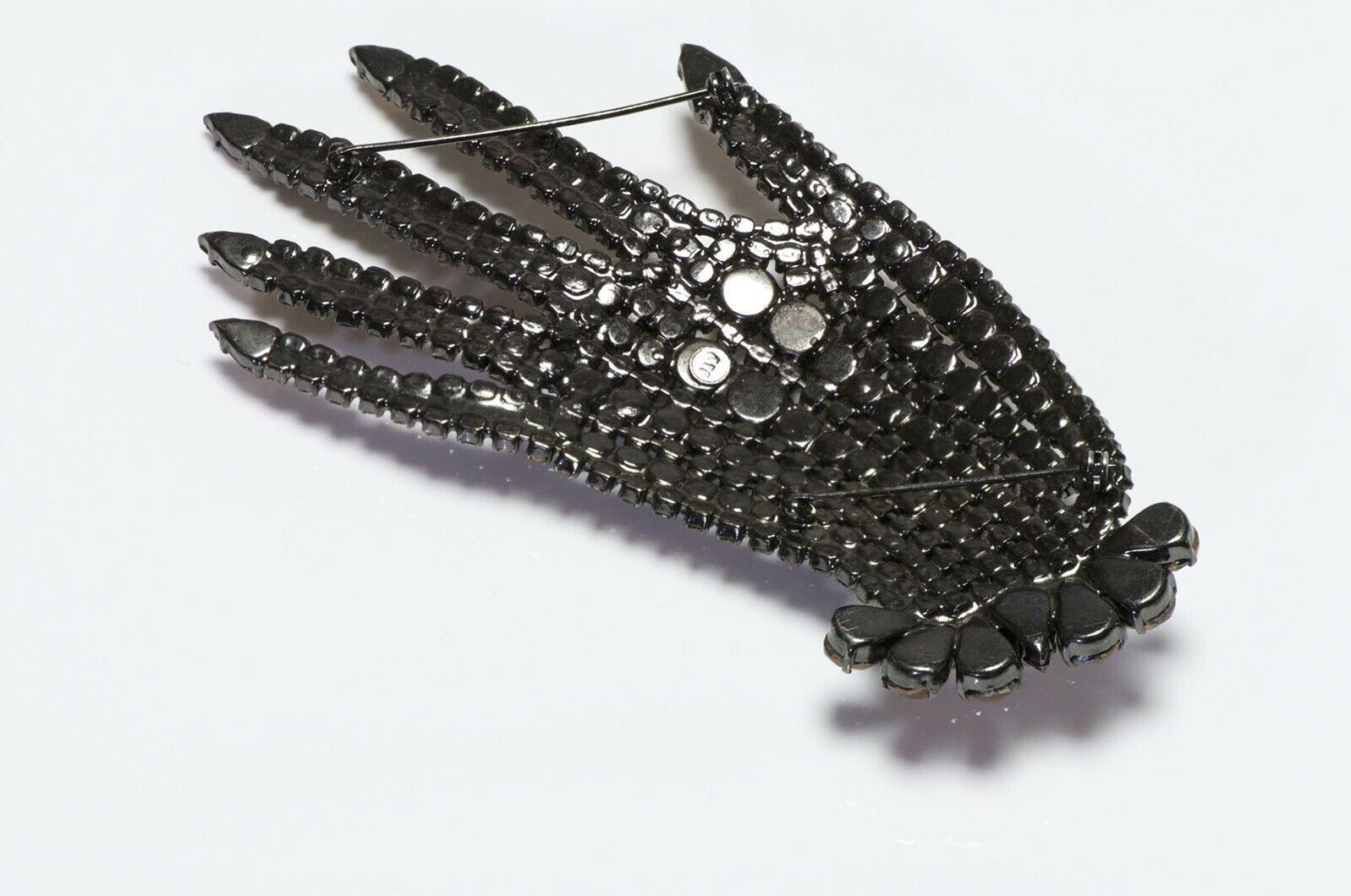Butler & Wilson 1980’s Brown Crystal Hand Brooch