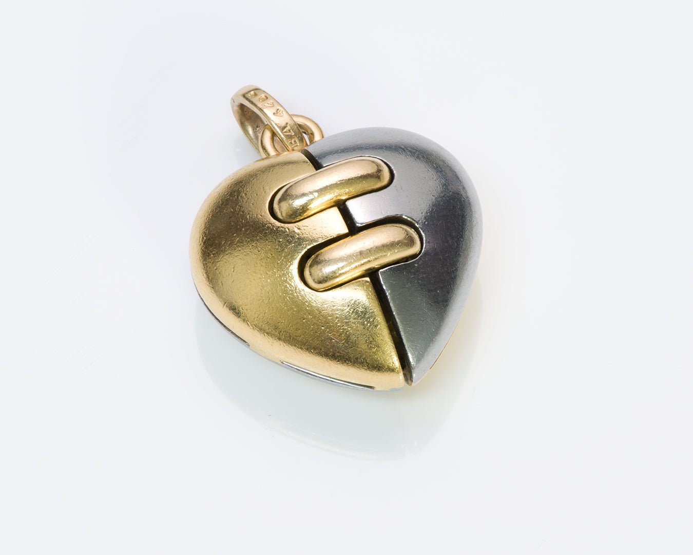 Bvlgari 18K Gold Puffed Heart Pendant