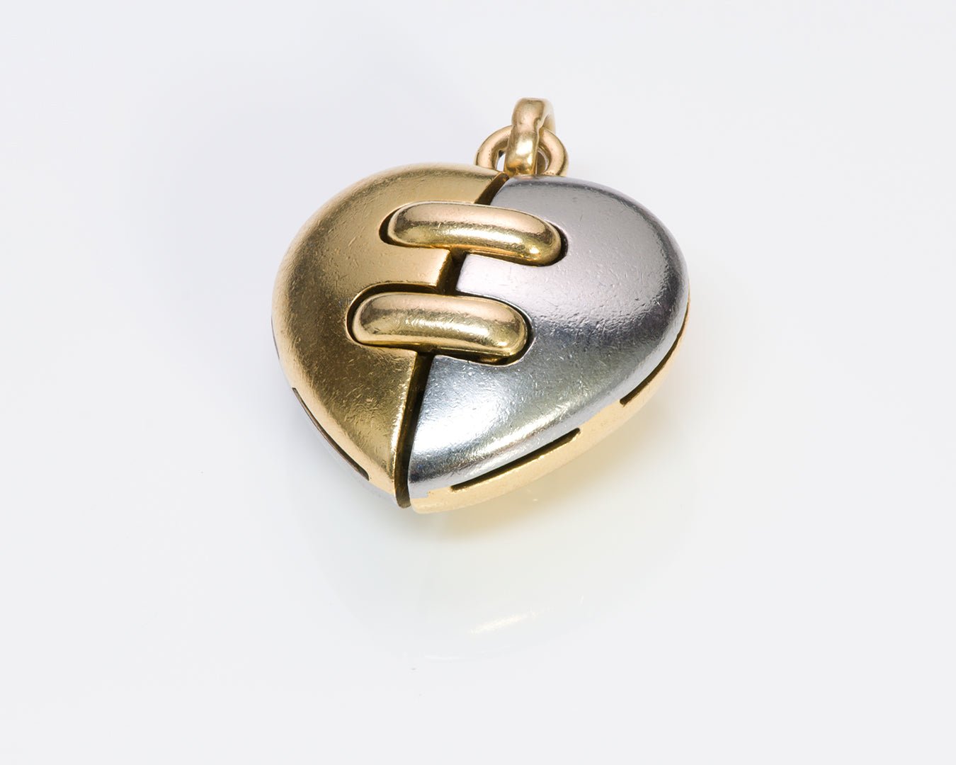 Bvlgari 18K Gold Puffed Heart Pendant