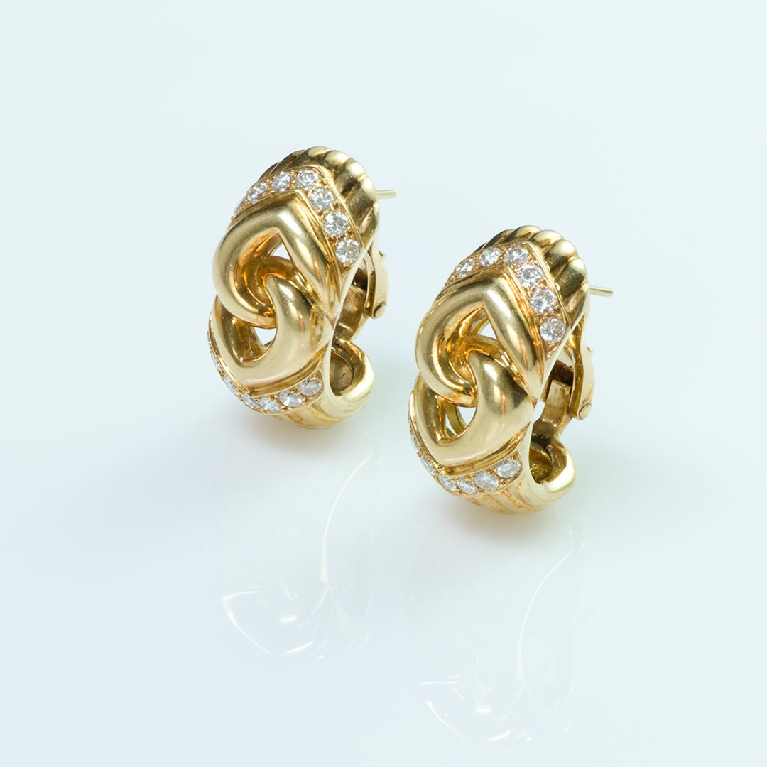 Bvlgari Bulgari 18K Yellow Gold & Diamond Earrings