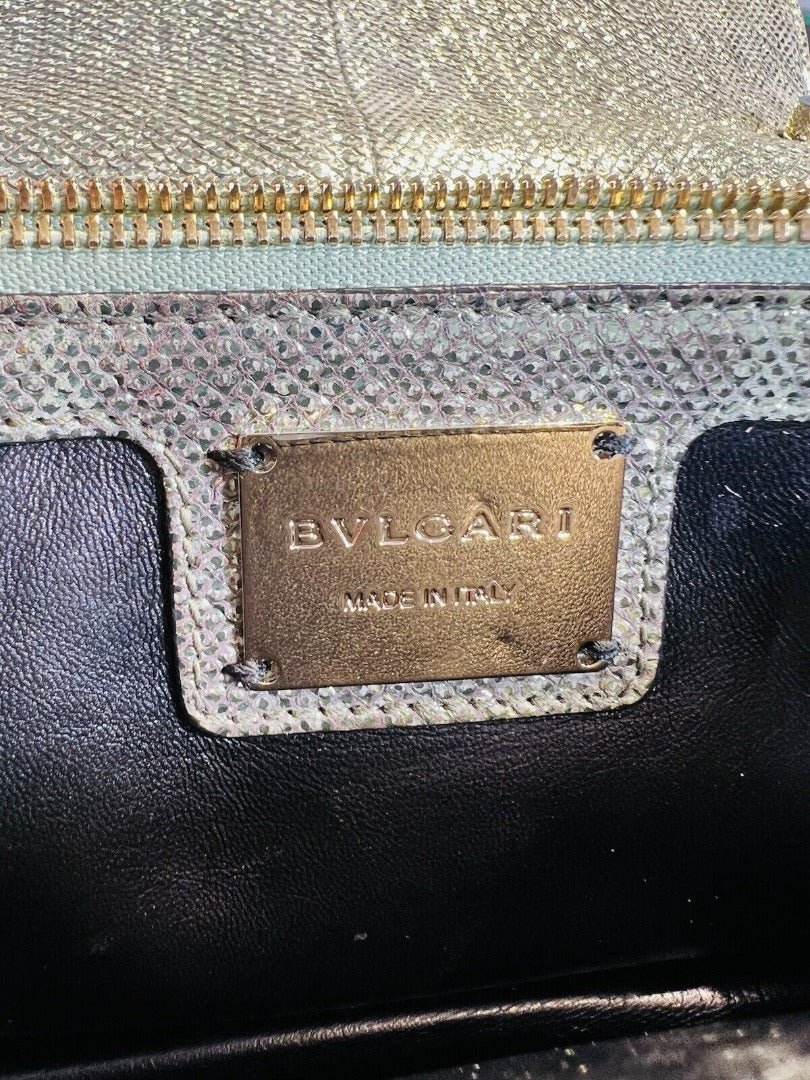 Bvlgari Serpenti Forever Green Karung Leather Crossbody Mini Bag