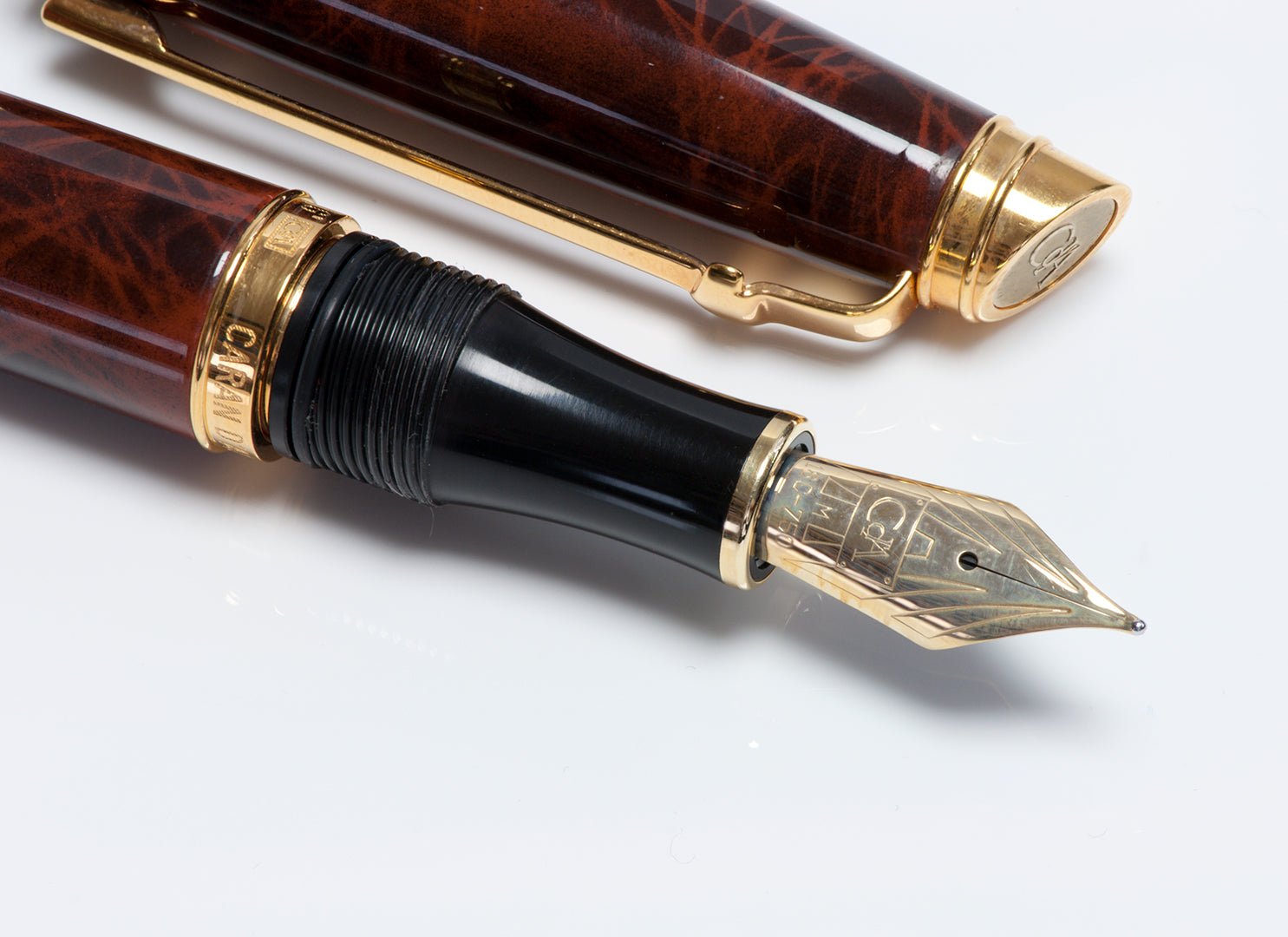 Caran d'Ache Geneve Marble Brown Lacquer Fountain Pen