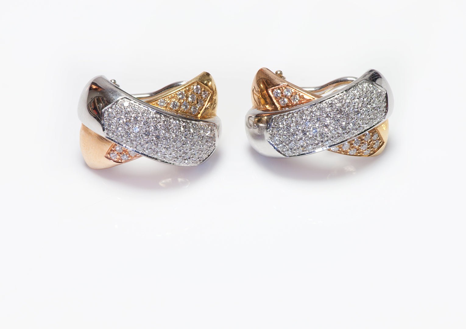 Carl Bucherer 18K Gold Diamond X Earrings