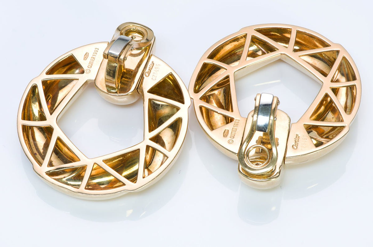 Cartier 18K Gold Door-Knocker Earrings