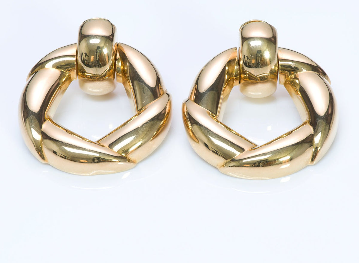 Cartier 18K Gold Door-Knocker Earrings